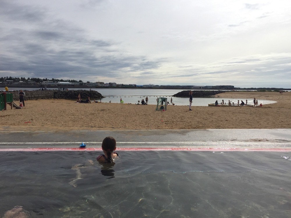 Beach in Reykjavik, Iceland - Nauthólsvík Geothermal Beach Nauthólsvík Geothermal Beach