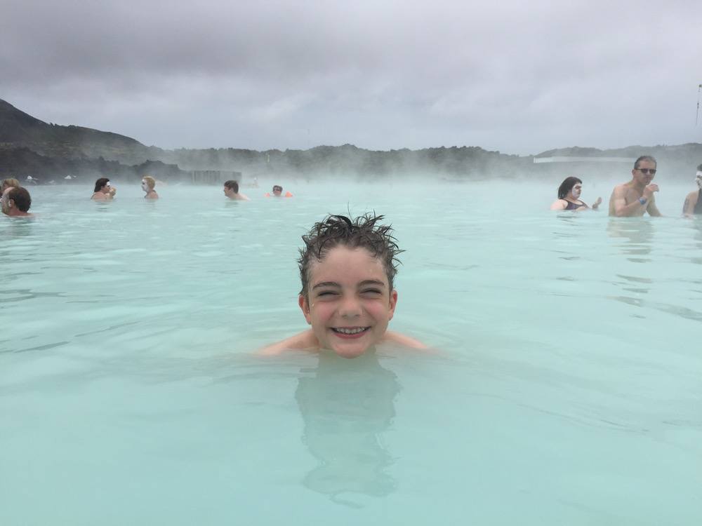 Boy in Blue Lagoon, Iceland
