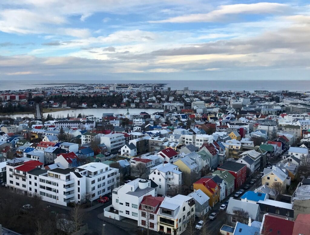 Iceland with Children View from Hallgrímskirkja Church