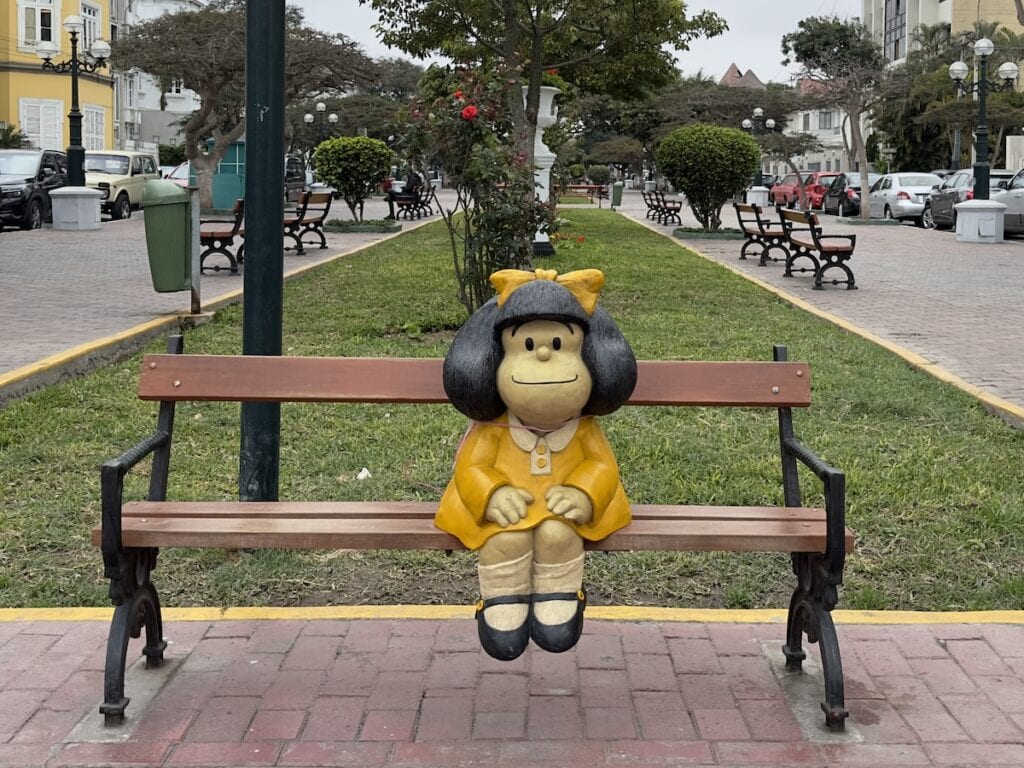 Statue of Malfalda in Lima, Peru