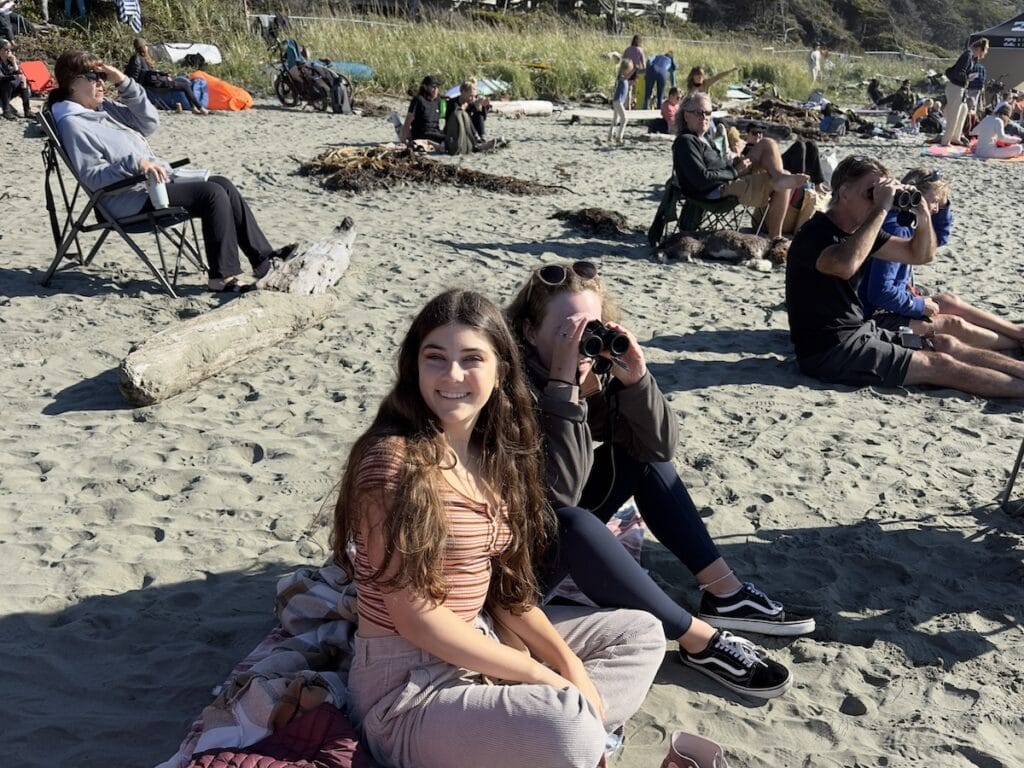Spectators at Queen of the Peak Womens Surf Competition in Tofino