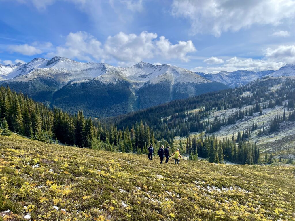 HIking at Purcell Mountain Lodge