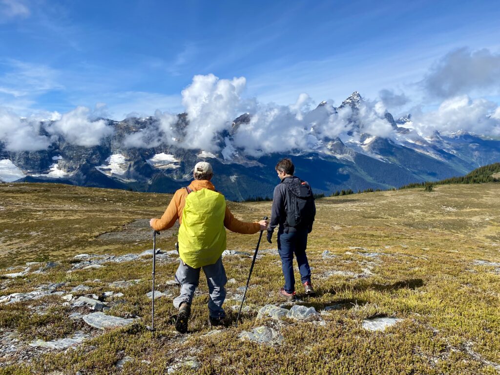 HIking at Purcell Mountain Lodge