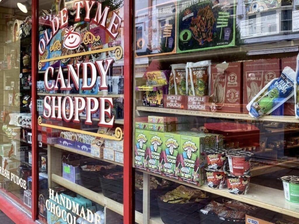 Old Tyme Candy Shop Victoria with Kids