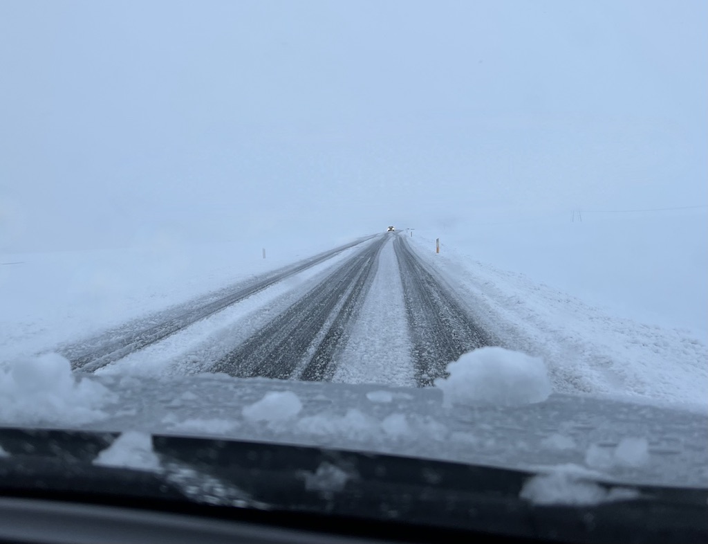 Driving in Iceland in January