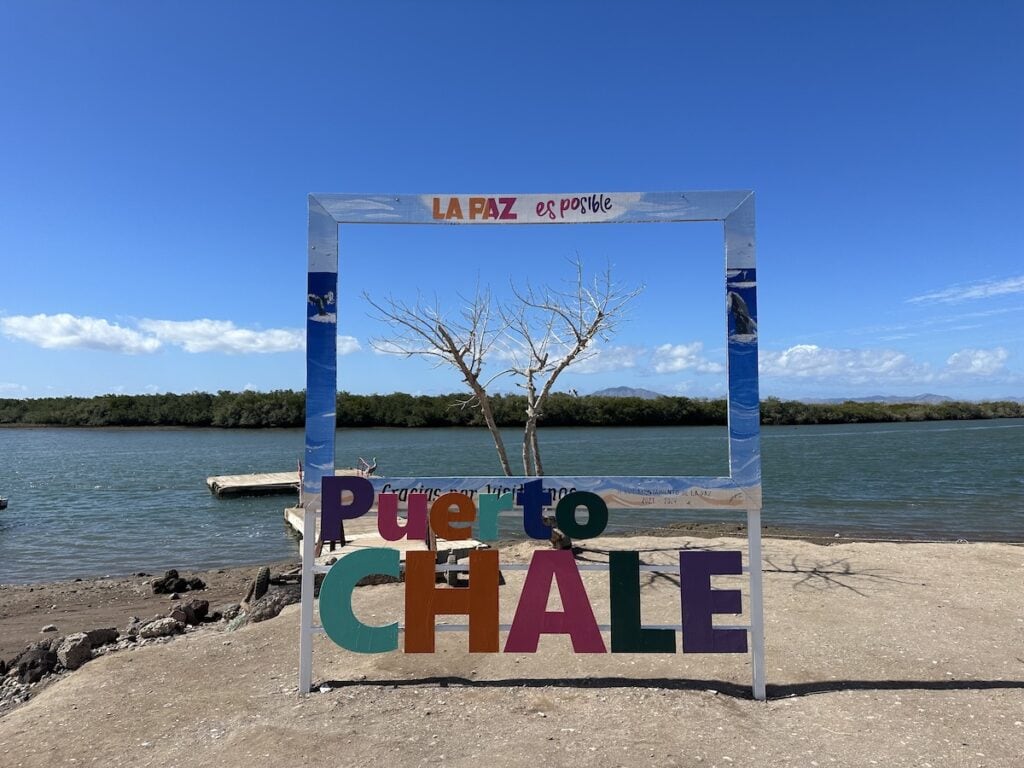 Welcome sign at Puerto Chale, Mexico