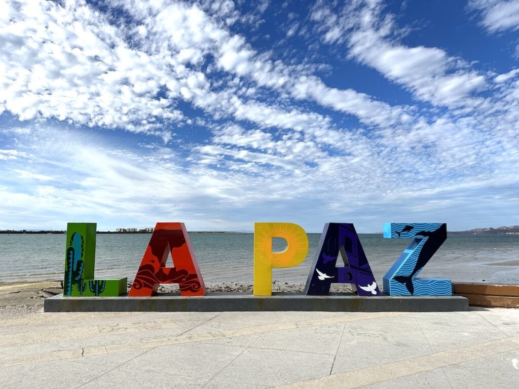 La Paz Malecon Sign