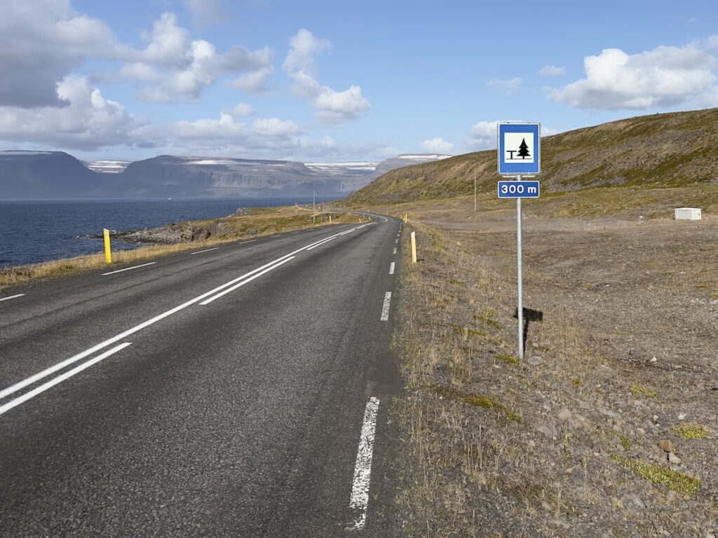 Rest Stop Sign on Iceland Ring Road
