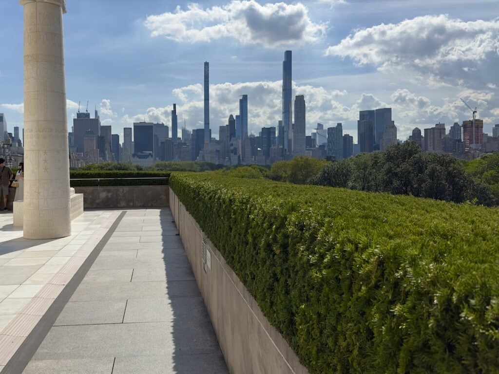 The rooftop of the Met Museum in NYC