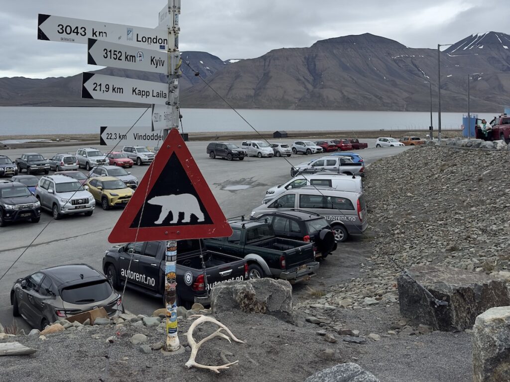 Polar Bear Warning Sign in Svalbard