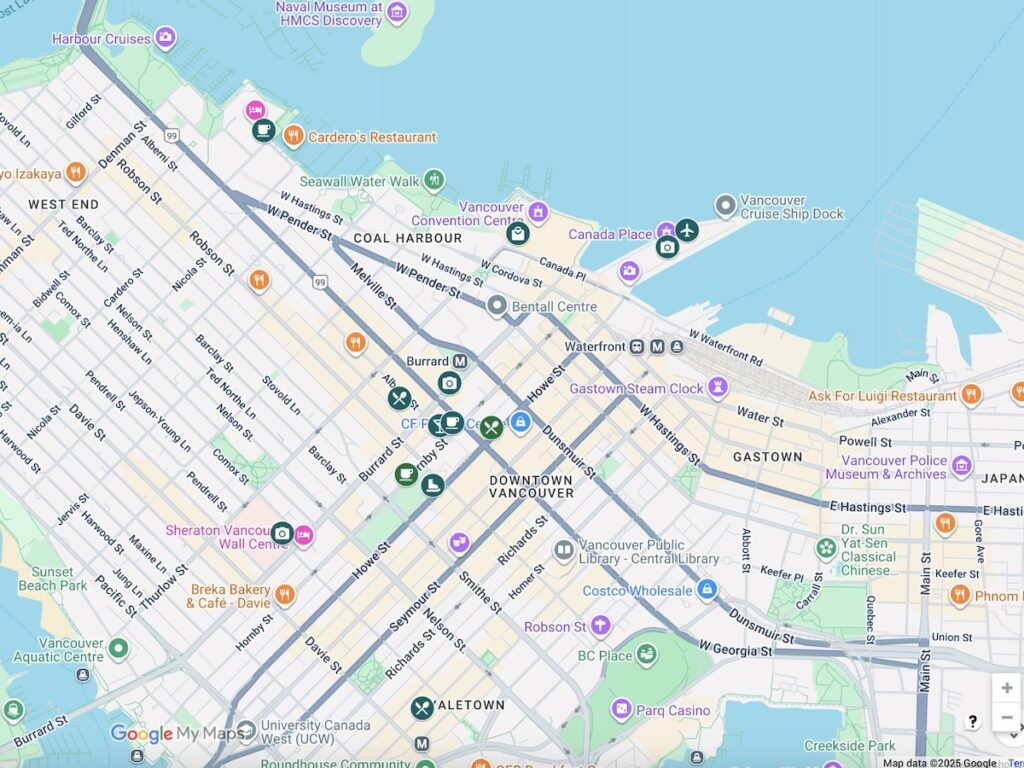 Christmas Events Vancouver Map