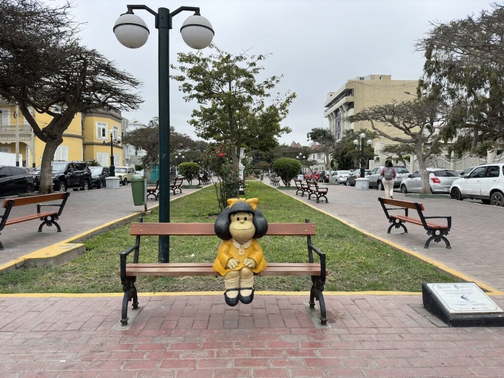 A pedestrain promenade in Barranco, Lima