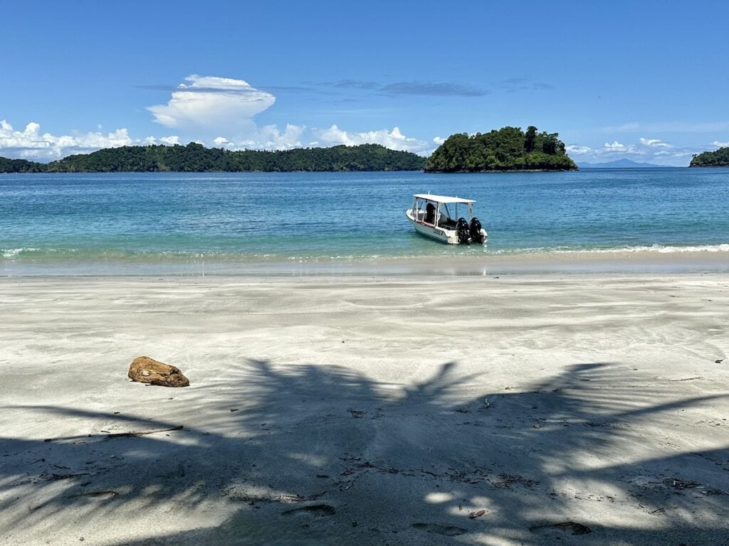 A deserted beach in Isla Secas, Panama