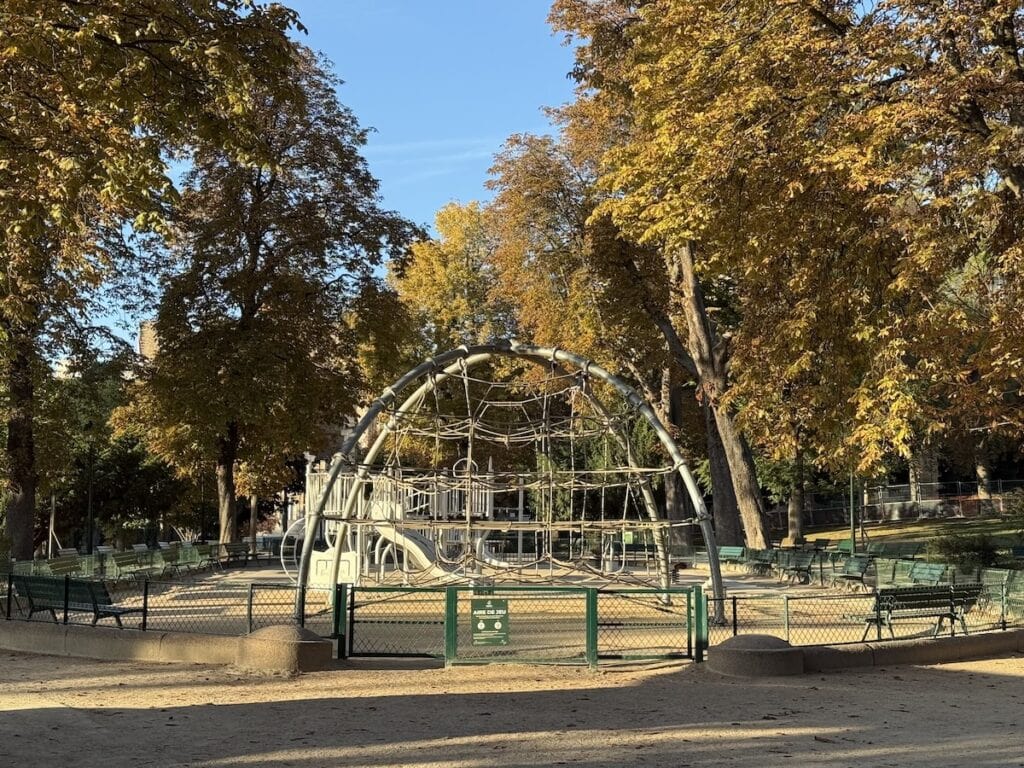 A playground near the Eiffel Tower