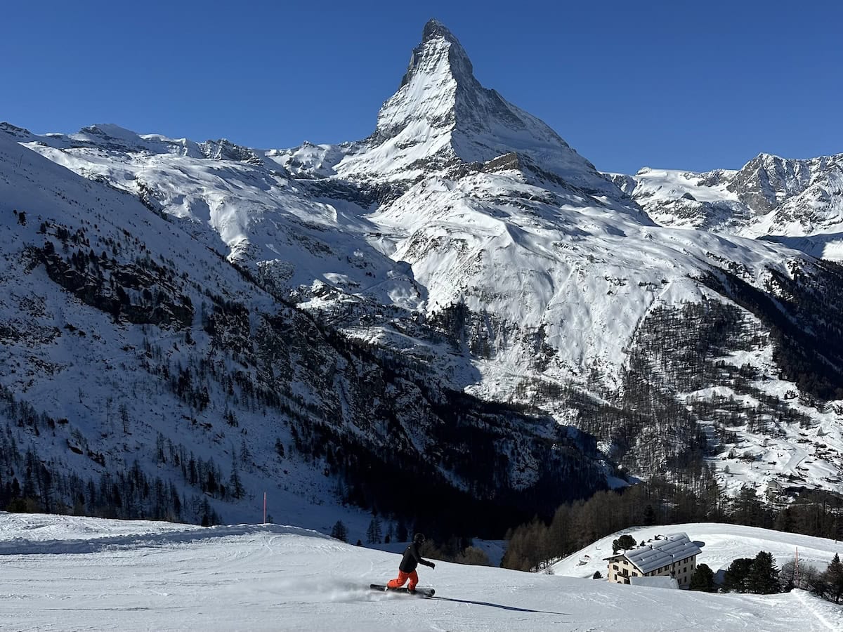 A Ski Run at Zermatt with the Matterhorn in the Background