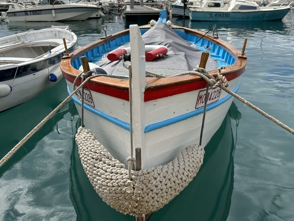 Boats in Menton harbor.