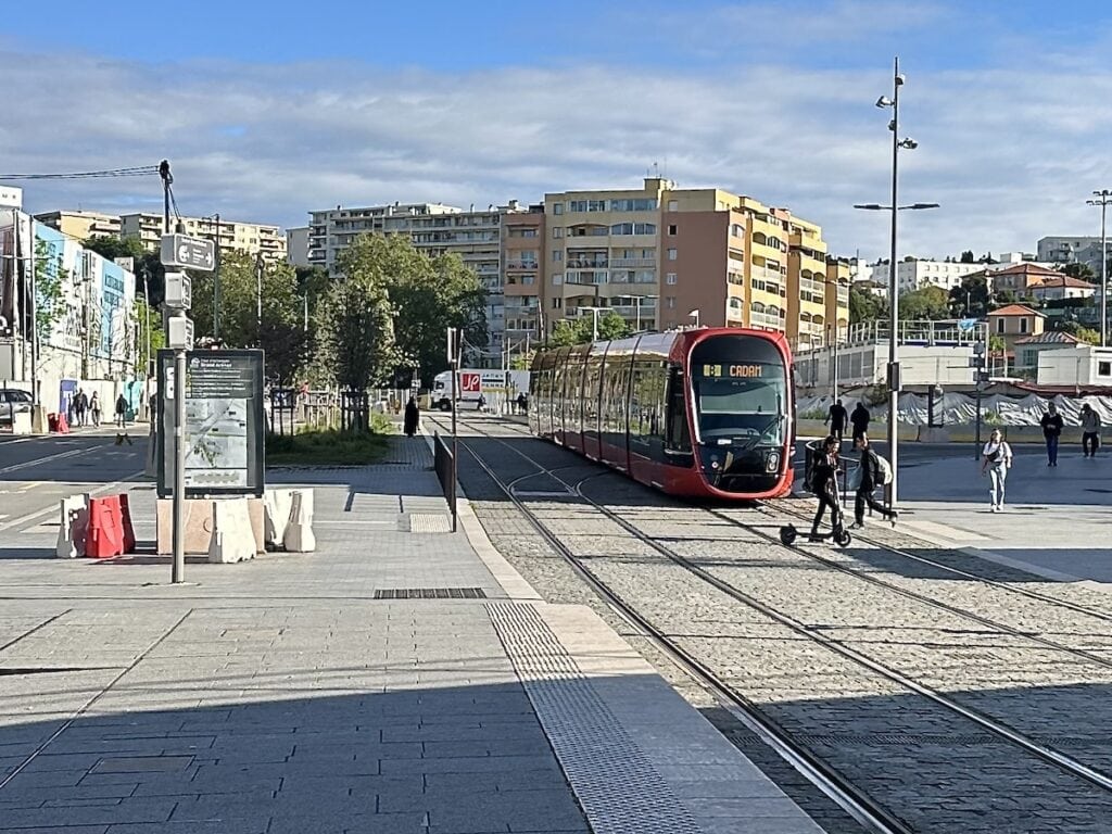 Red Tram to Nice Airport