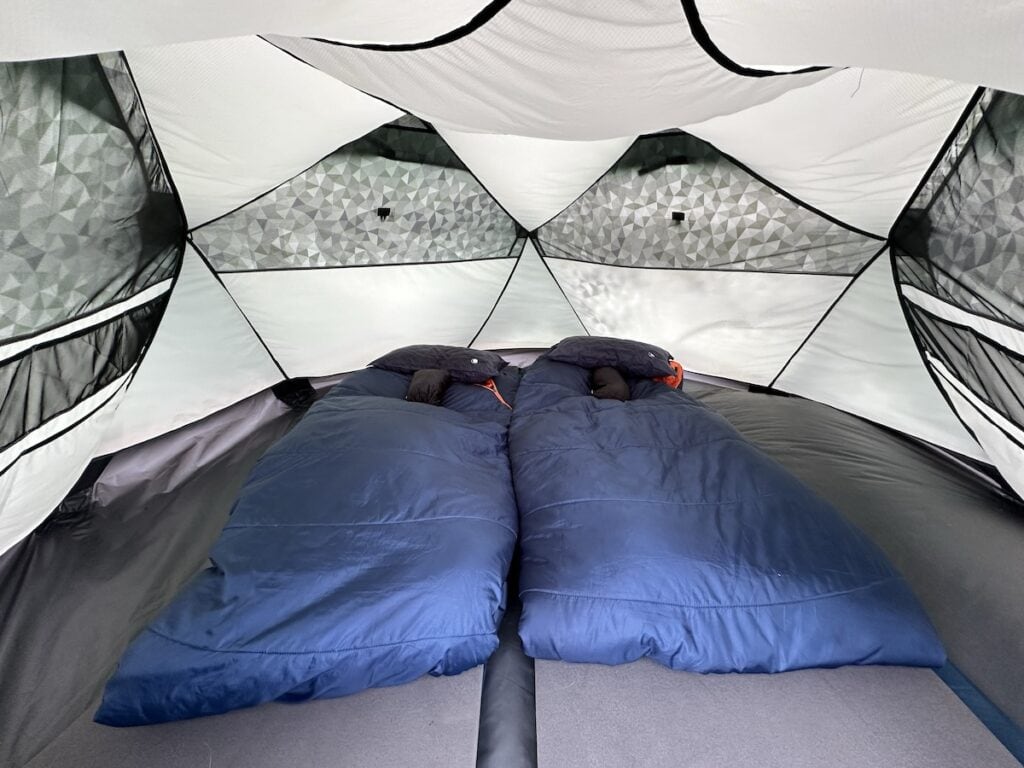 Inside of tent at Trolltunga Adventures Campsite