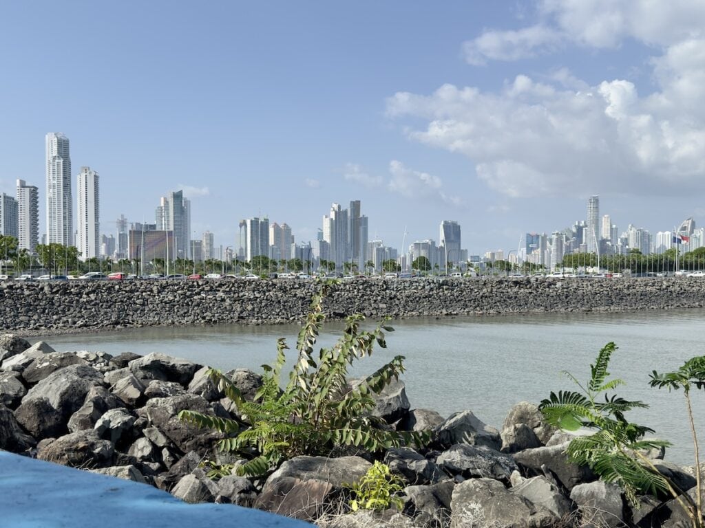 View of Panama City's modern skyline districts