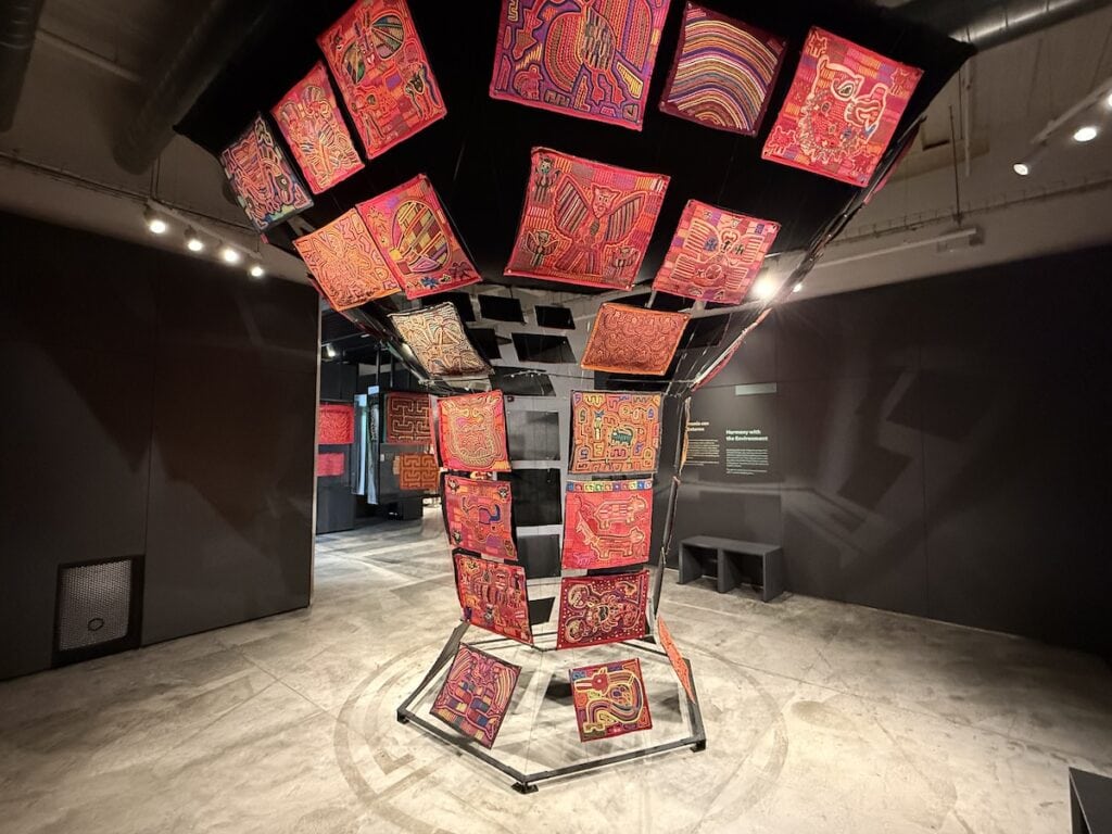 Molas on display at the Mola Museum in Casco Viejo, Panama City