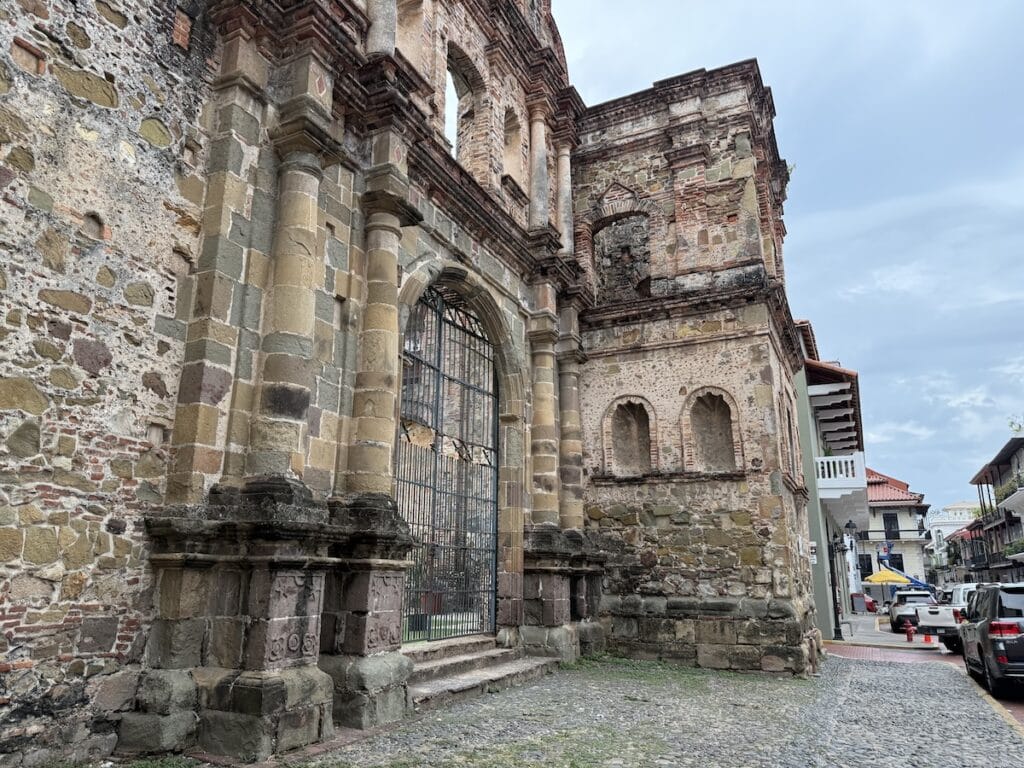 The ruins of Santa Domingo Convent in Casco Viejo, Panama