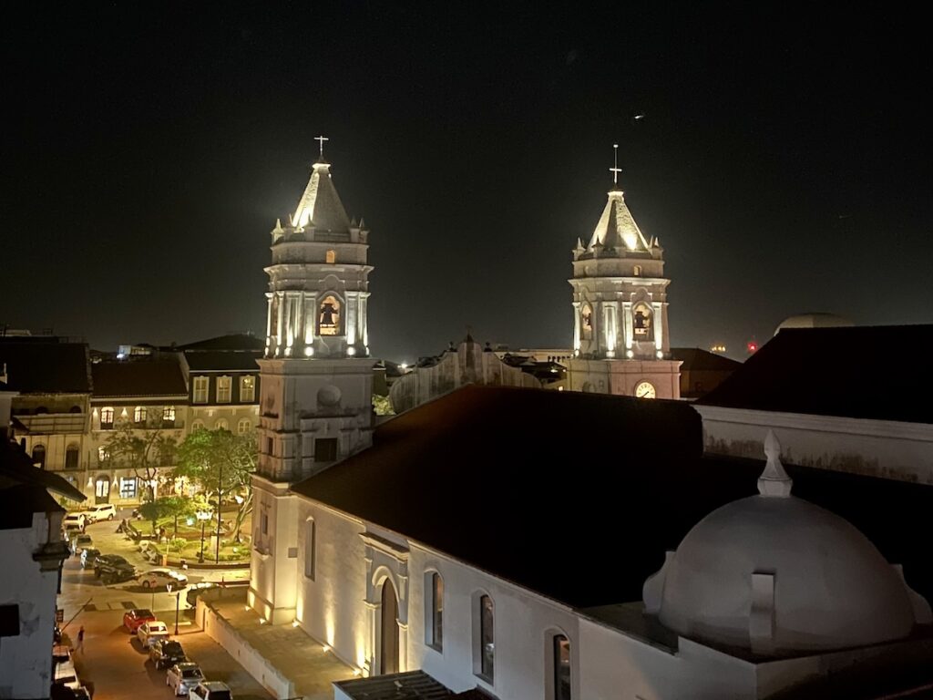 View over rooftops from Tantalo Rooftop Bar