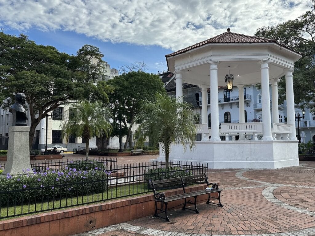 A beautiful square in Casco Viejo, Panama City